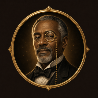 Morgan Free-Poo — brass-framed portrait