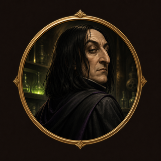 Poofessor Snake — brass-framed portrait