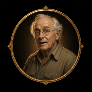 Sir Scatvid Shattenborough — brass-framed portrait