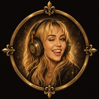 Slyly Fibrous — brass-framed portrait